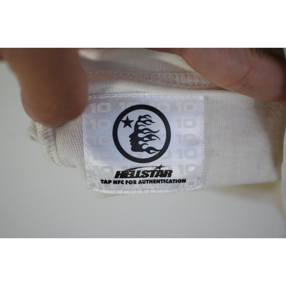 Hellstar Studios Mens Small Basic Cream T-Shirt A… - image 6